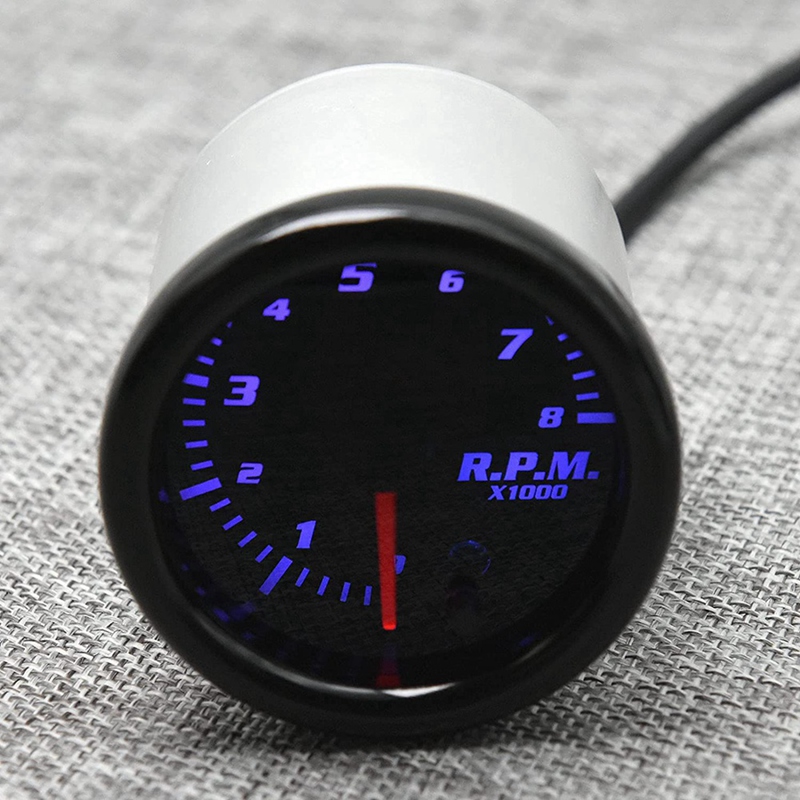 2Inch 52mm Tachometer Gauge 7 Colors Tacometro Meter 0-8000 RPM LED Tacho Gauge Meter for 12V Universal Car Auto