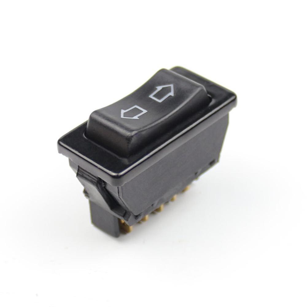 1Pc 5Pin 12 Tot 24V Zwarte Auto Power Window Switch Met Lamp Plastic Elektronische Componenten Universele Voor Auto 'S
