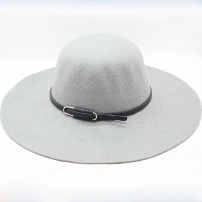 Kvinder vinter klassisk retro damer fedora jazz bredbånd bomuld søde toppe jule top forældre-barn kasket solhat: Grå / Voksen 56-58cm