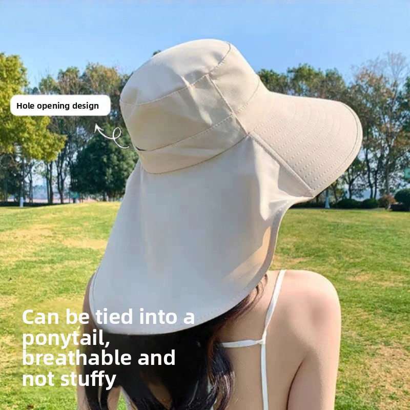 na wolnym powietrzu słońce wiaderko kapelusz dla kobiet Dziewczęcy kapelusz wędkarski Kapelusz z szerokim rondem i osłoną szyi 50+ UPF Ochrona safari czapka