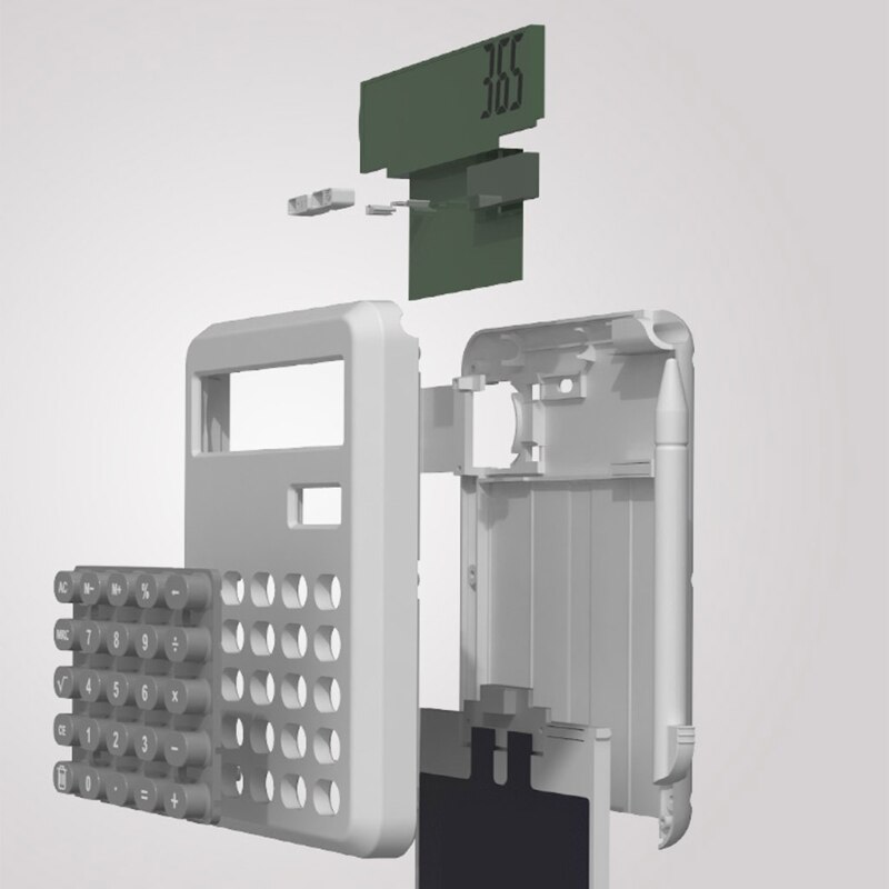 Handwriting Board Calculator Pull-out 12-digit Dual Power Solar Supply Calculator Compact Portable Large-screen