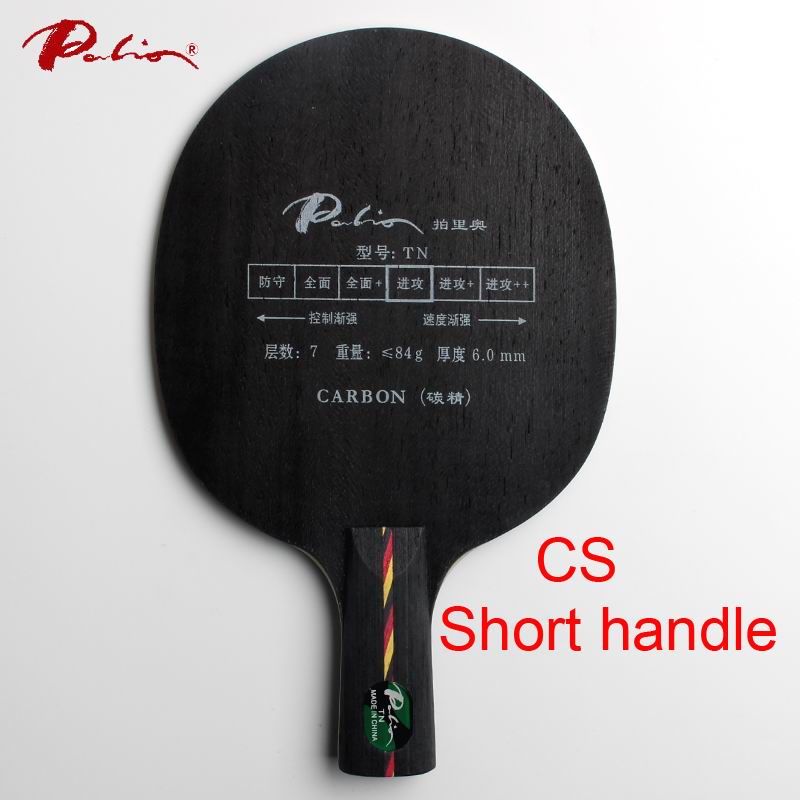 Palio official TN table tennis blade carbon hard blade suit for fast attack with loop ping pong game racket sports: CS short handle