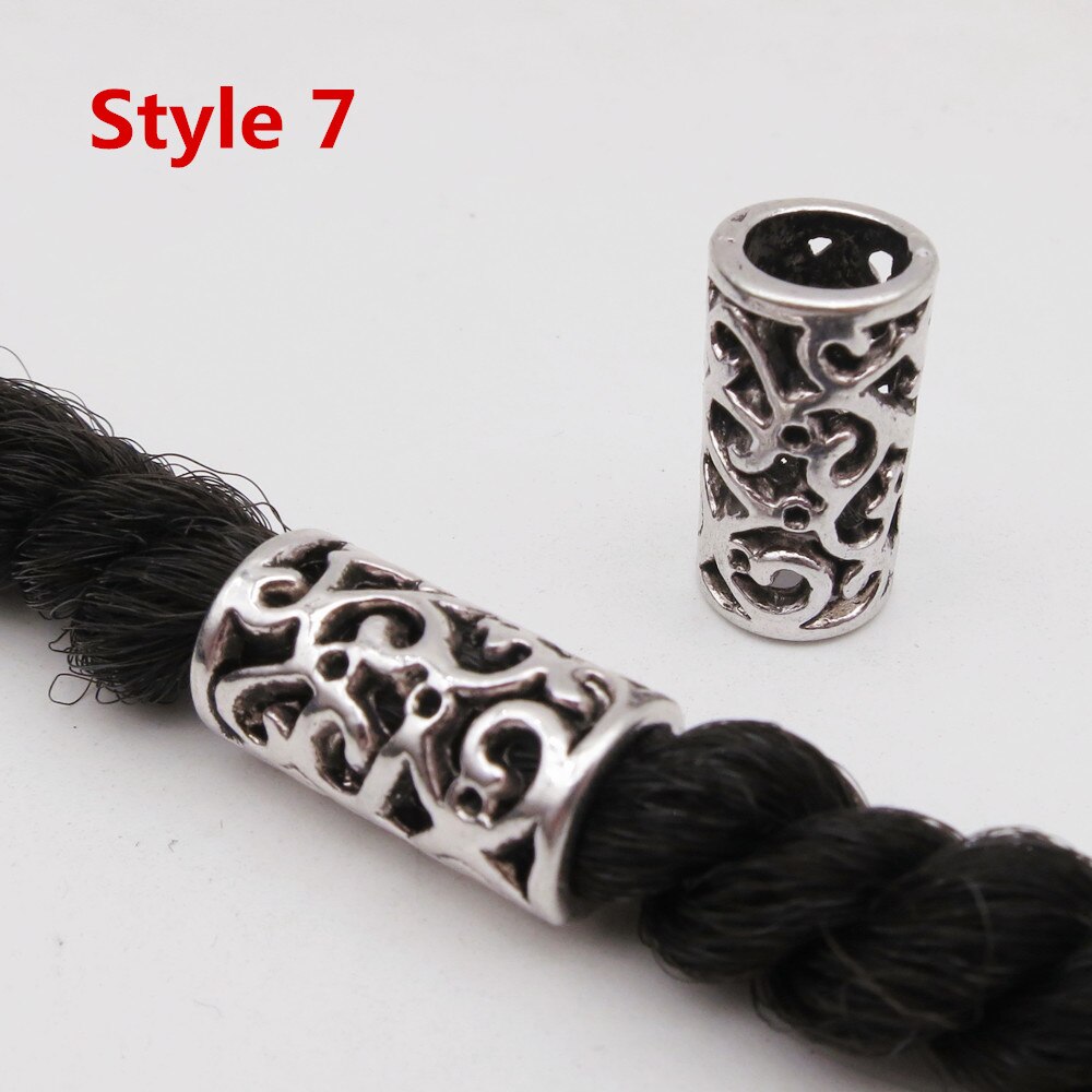 5 stk viking rune hår flette Grue seg skjegg dreadlock perler ringetone rør til hår menn kvinner tilbehør forskjellige 10 stiler: 5 stk stil 7