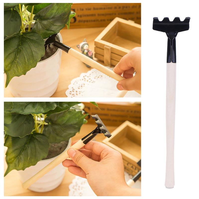 Fatcool 3Pcs Mini Schop Hark Tuin Plant Gereedschap Set Met Houten Handvat Kinderen Kleine Eg Spade Schop Tuingereedschap