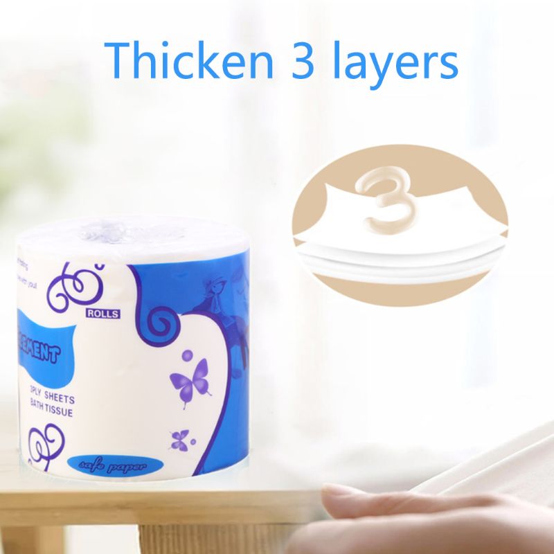 10x10cm Three Layer Toilet Tissue Home Bath Toilet Roll Paper Soft Toilet Paper Skin-friendly Paper Towels