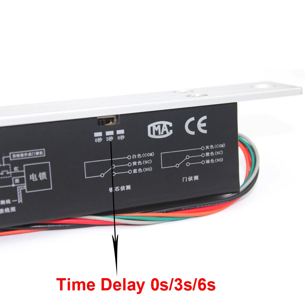 5 wires Electric Lock Magnetic Output with Timer DC12V Mortise Door Lock Fail Safe fail Secure Bolt Mortise Door Lock NC/NO