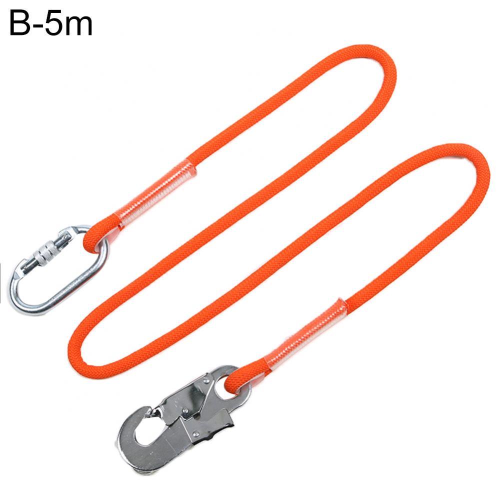 Outdoor Safe Construction Working Harness Belt Safety Lanyard Fall Protection Rope: B 5m