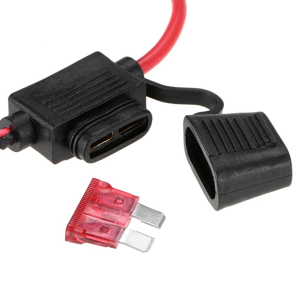 10 kpl/setti 12v 40a vakioteräinen inline sulakepidike roisketiivis autopyörälle vedenpitävällä pölytiivisellä kannella