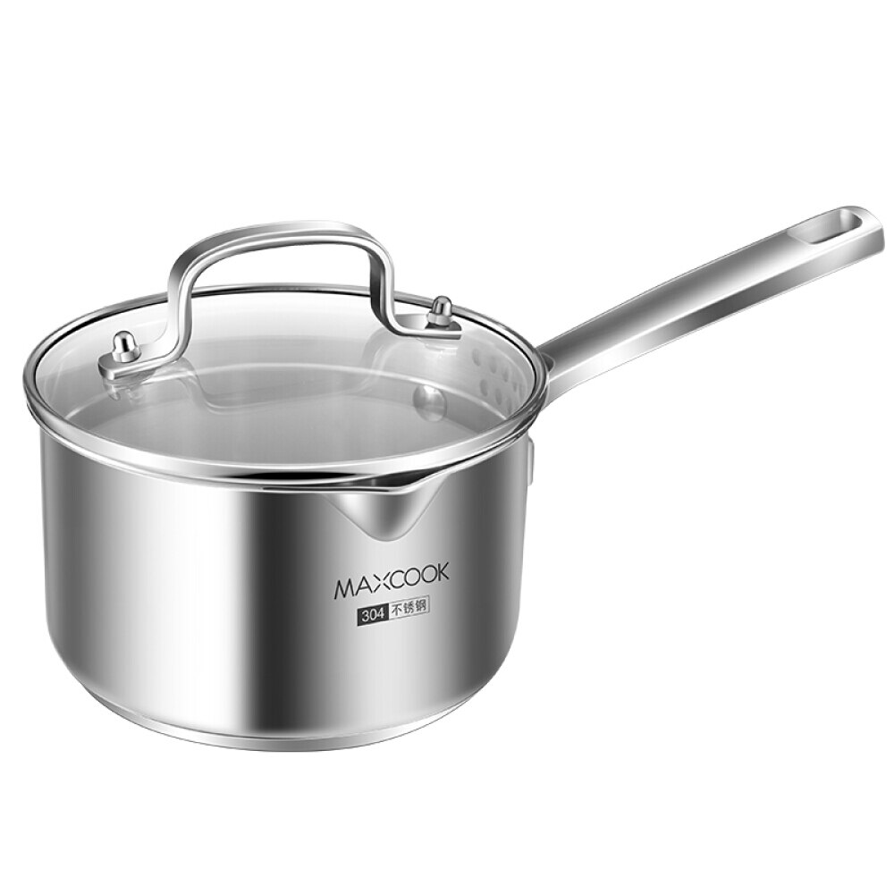 Sartén de sopa de olla de acero inoxidable 304, sartén de Catering de cazuela con tapa y mango