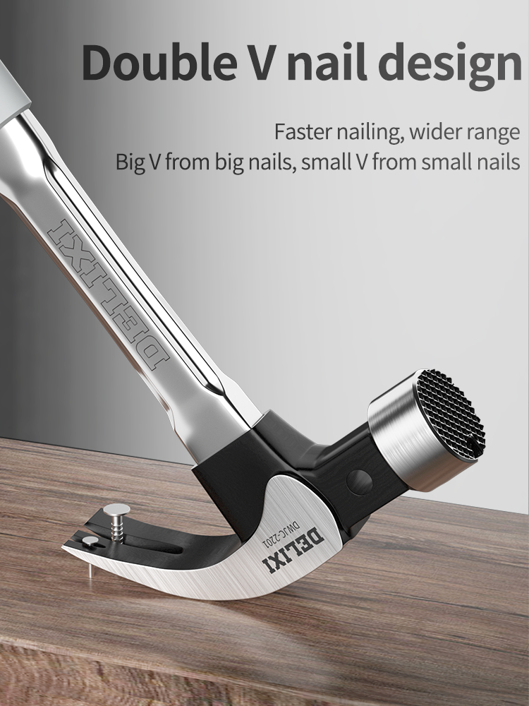 Hand Tool Magnetic Claw Hammer for Woodworking Automatic Nail Suction Hammer Multifunction Non-slip Shockproof Steel Hammer