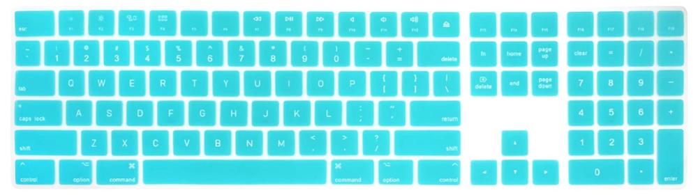 For Apple Magic Keyboard Magic Keyboard with Numeric Keypad MQ052LL/A A1843 Soft Silicone Skin Keyboard Cover: Skyblue