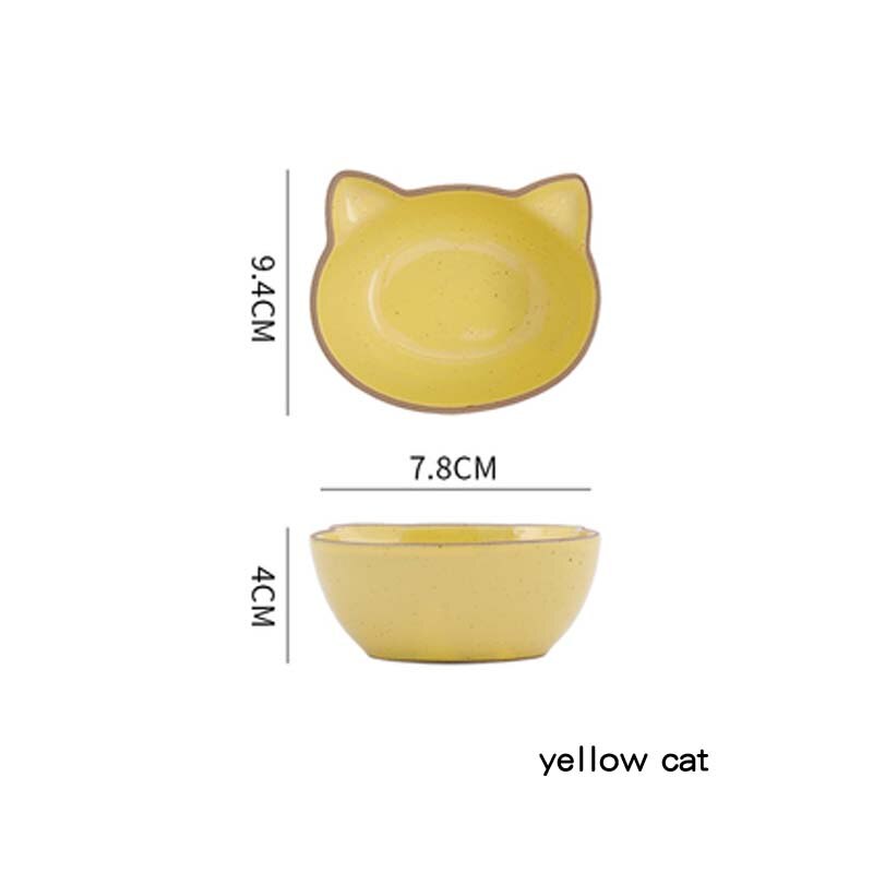 Keukengerei Snack Kleine Plaat Voor Voedsel Keramische Kant Dishe Servies Fruitschaal Saus Dishe Serveren Cartoon Tafel Decoratie: yellow cat