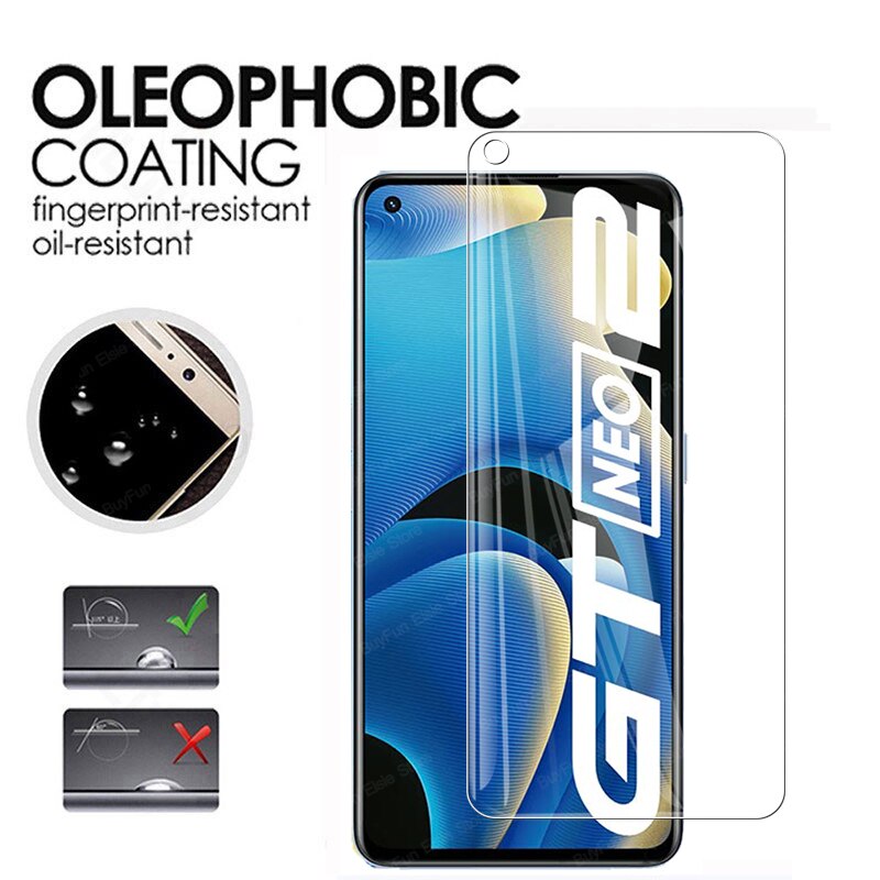 6 in 1 Tempered Glass For Oppo Realme GT Neo2 Screen Protector Full Cover Camera Lens Film For Realme GT Neo 2 Safety Glass