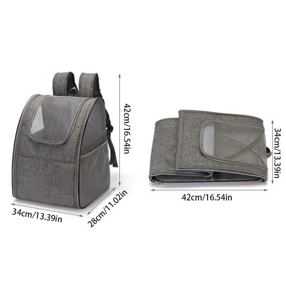 Ademend Ventilatie Portable Oxford Doek Venster Huisdier Rugzak Rits Hond Kat Zichtbaar Outdoor Reizen Grote Opvouwbare Carrier