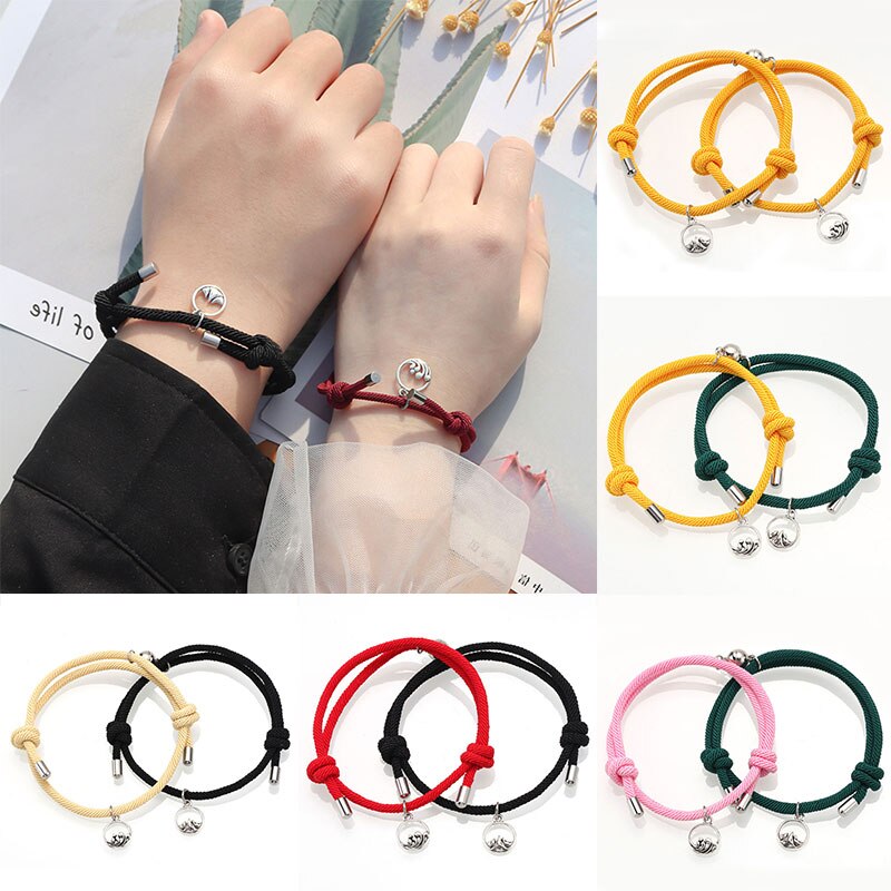 2pcs Bracelet Lovers Shanmeng Oath Of Love Couple Bracelet Hand Woven For Two Lovers Femme Jewelry парные браслеты pulseras