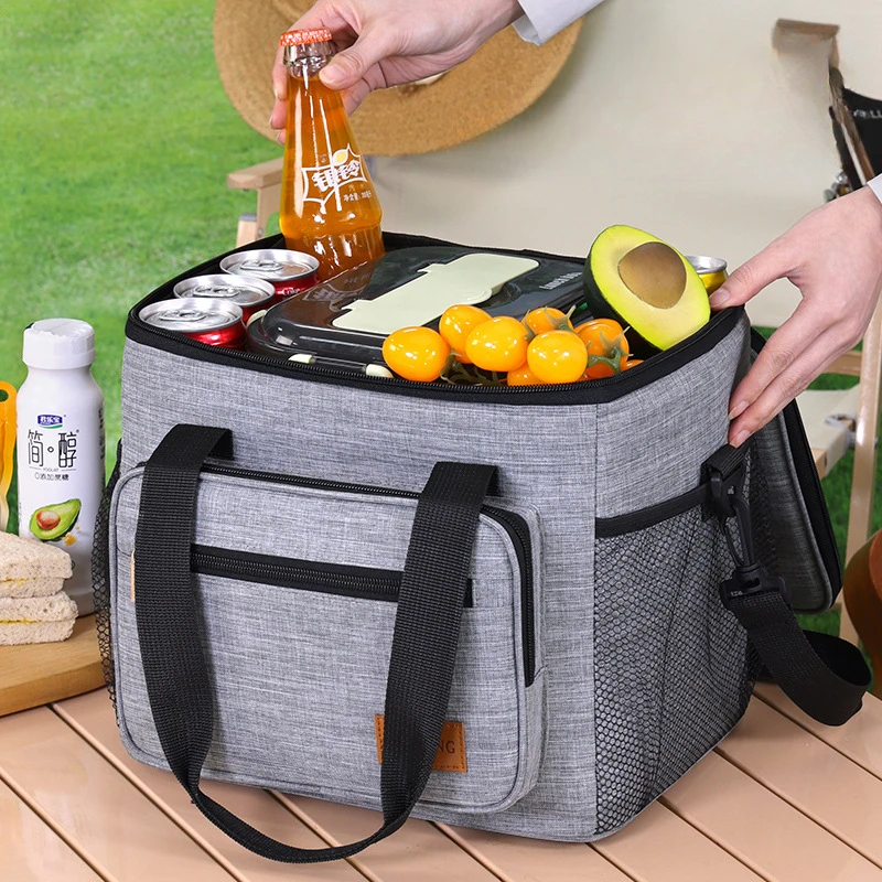 Portable Car Cooler Bag Large Insulated Food Container for Outdoor, Picnic & , Leakproof Thermal Lunch Box with Handles