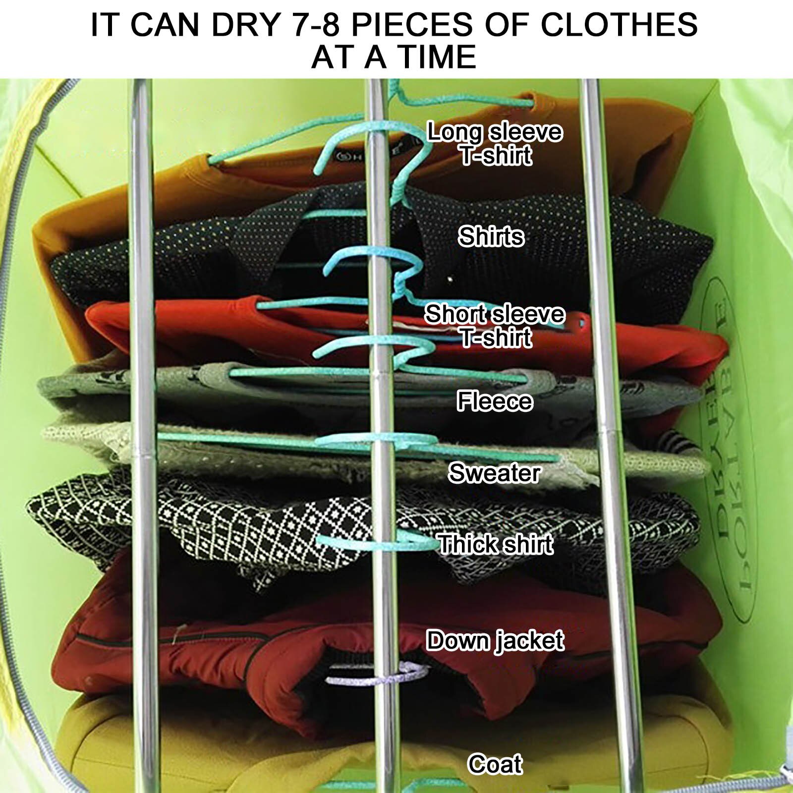 PPortable Electric Clothes Dryer Mini Folding Warm Air Baby Cloth Drying Machine Heater Hanger Wardrobe Clothing Dryers #Y10