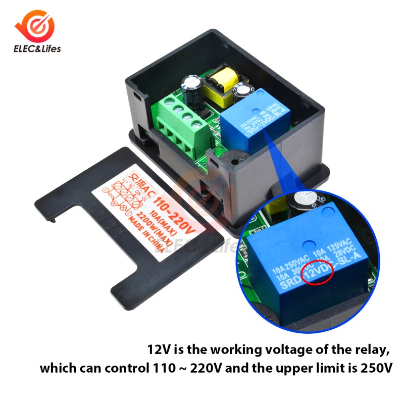 1.37 Inch Programmable Digital Timer Switch Relay Control DC 12V 24V 20A AC 110V 220V 10A Time Controller Delay Relay Module
