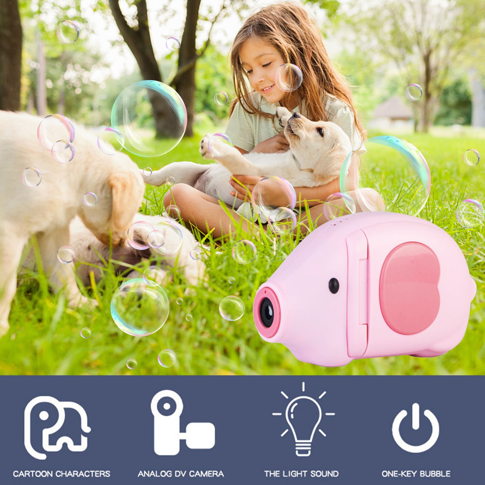 Bubble Machine Muzikale En Verlichting Automatische Bubble Maker Leuke Olifant Bubble Blower Camera Speelgoed Voor Kinderen Jongens Meisjes