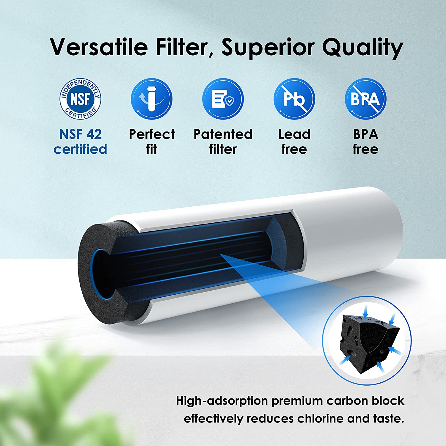 ICEPURE Refrigerator Water Filter + Air Filter Replacement for LG LT700P &amp; Kenmore Elite 46-9690 469690 ADQ36006101 ADQ36006102