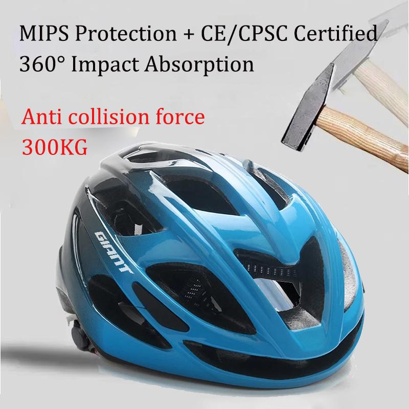 Giant Ultra-Light Cycling Helmet for Adults with 18 Vent Holes, Adjustable Strap & EPS Foam, CPSC/CE Certified for Road Bike MTB