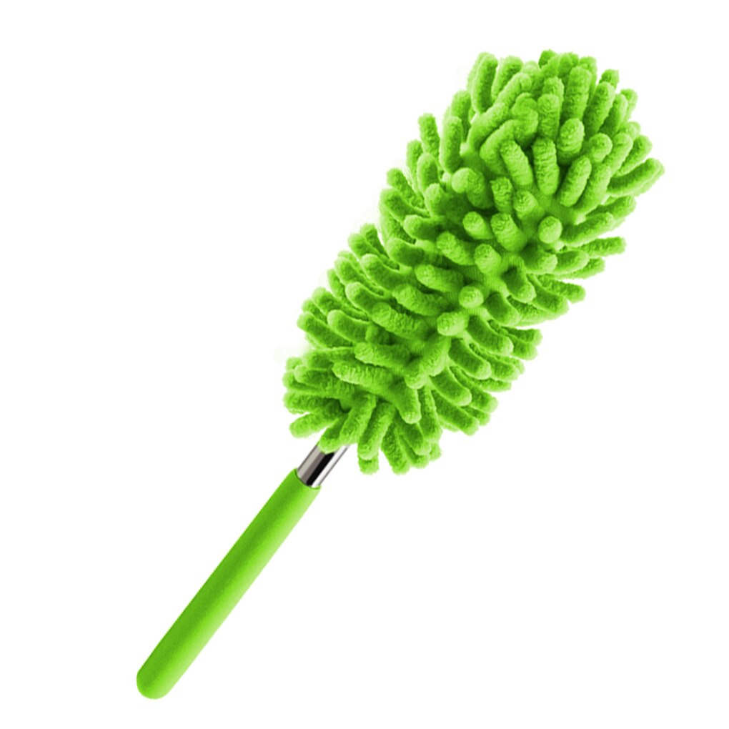 Telescopic Stainless Steel Rod Duster Home Car Cleaning Retractable Dusting Brush Cleaning Tool: C