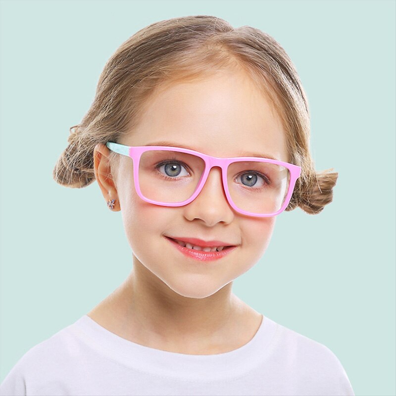 S822 Blue Light Kids Glasses Optical Frame Boy Girls Computer Transparent Blocking Anti Reflective Children Eyeglasses UV
