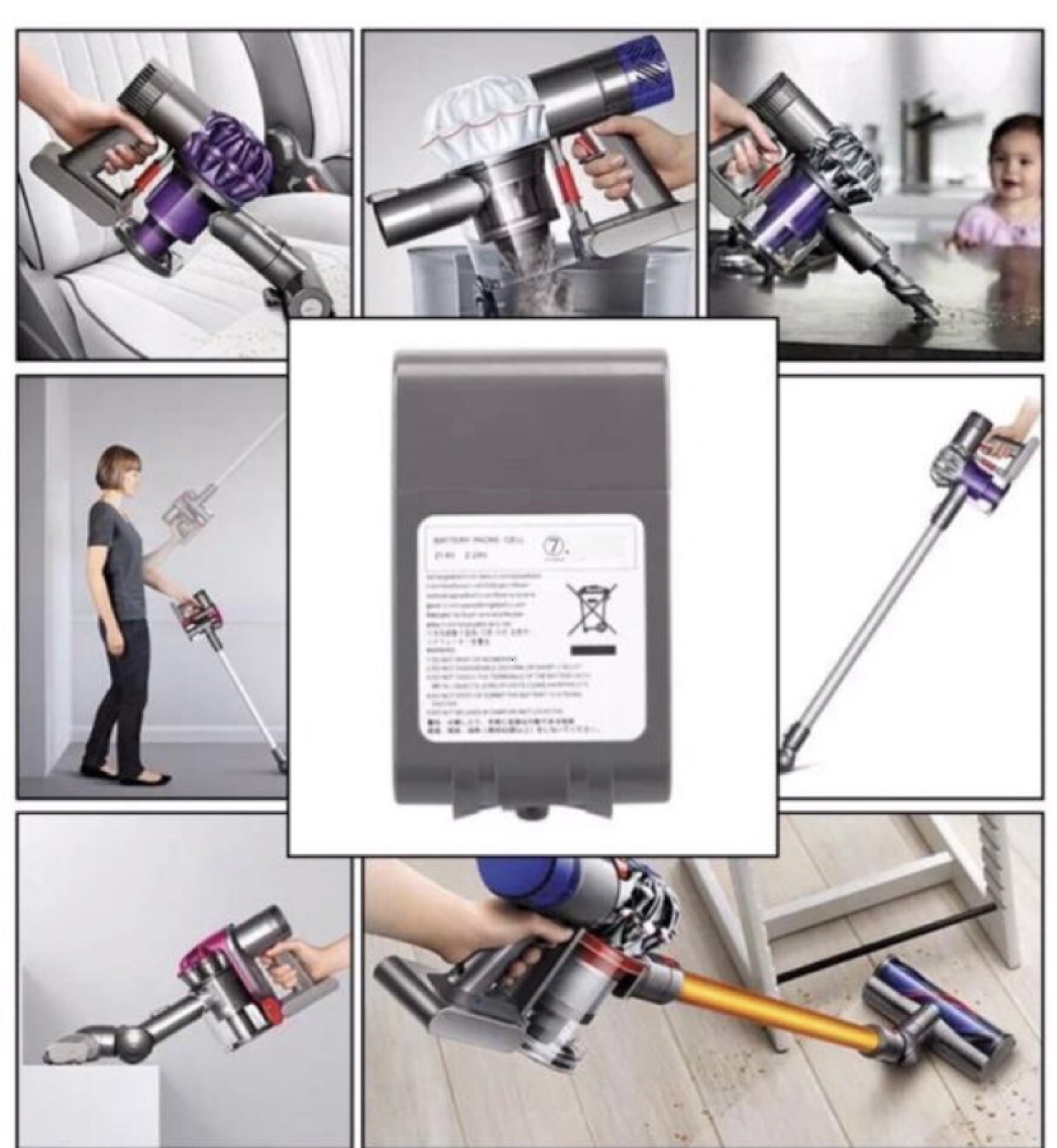 2022 neue Dyson V6 38000mAh 21,6 V Li-Ion Batterie für Dyson V6 DC58 DC59 DC61 DC62 DC74 SV07 SV03 SV09 Staubsauger Batterie