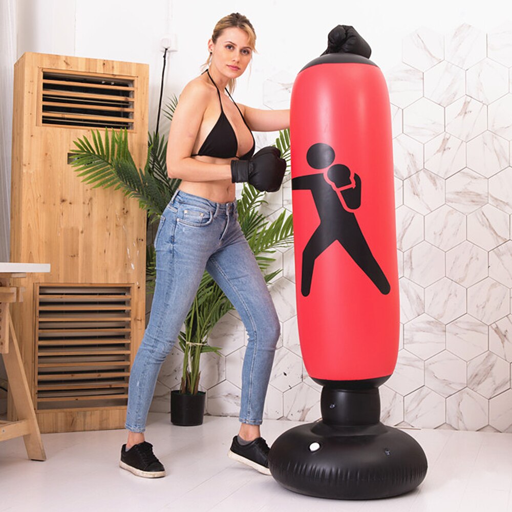 Gym træning fitness boksning boksesæk 5.2ft oppustelig pvc boksesæk oppustelig boksesæk fitness boksning target taske