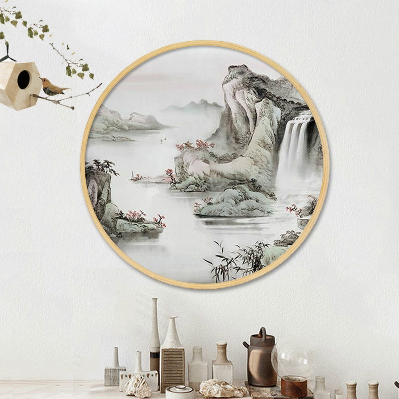 Runde Holz Bilderrahmen Kreative DIY Wand Hängen Holz Bild Halter Wand Montiert Foto Rahmen Runde Home Dekoration