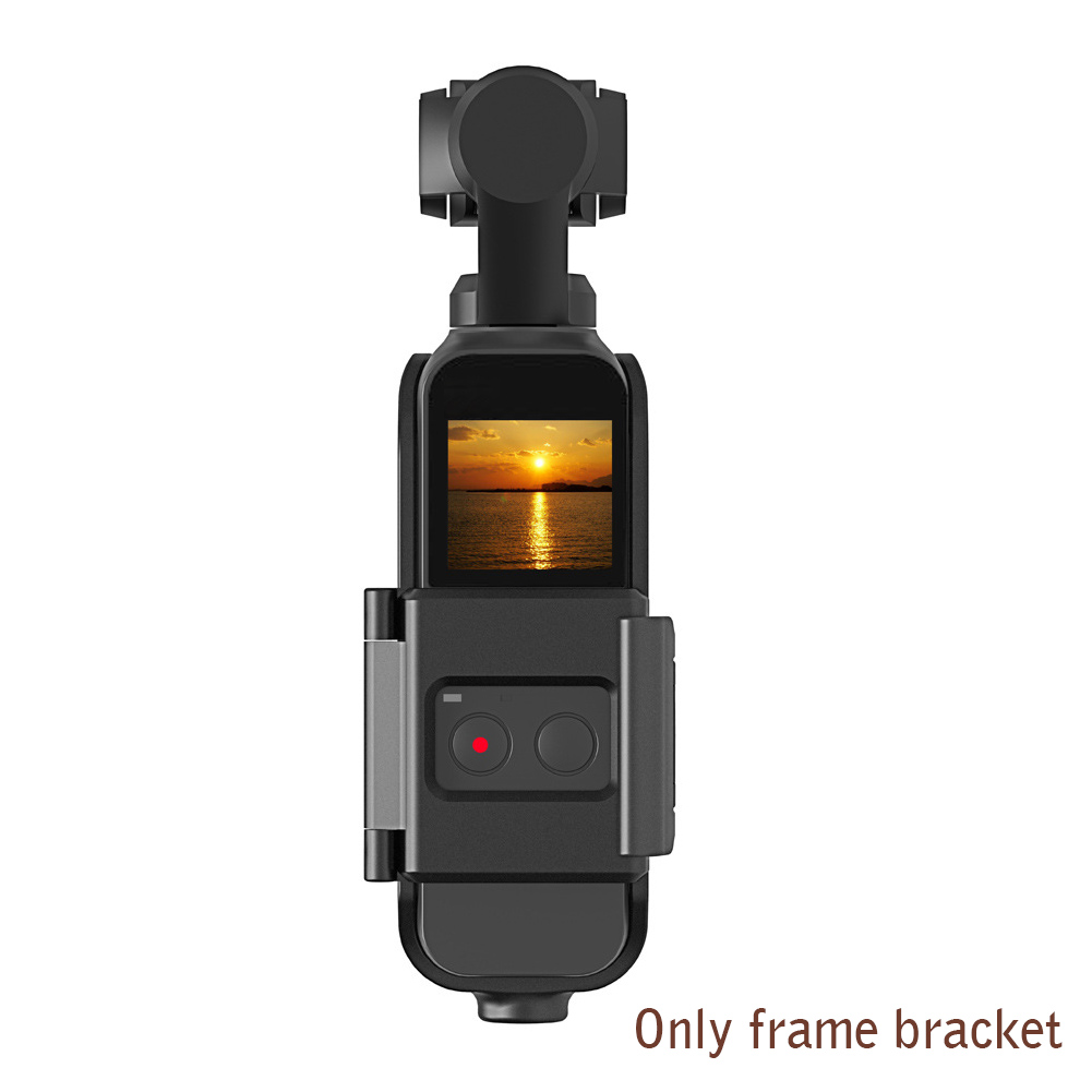 Zubehörrahmenadapter, stativanschluss, schwarze abs-halterung, standfuß für action-cams, kompatibel mit dji osmo pocket