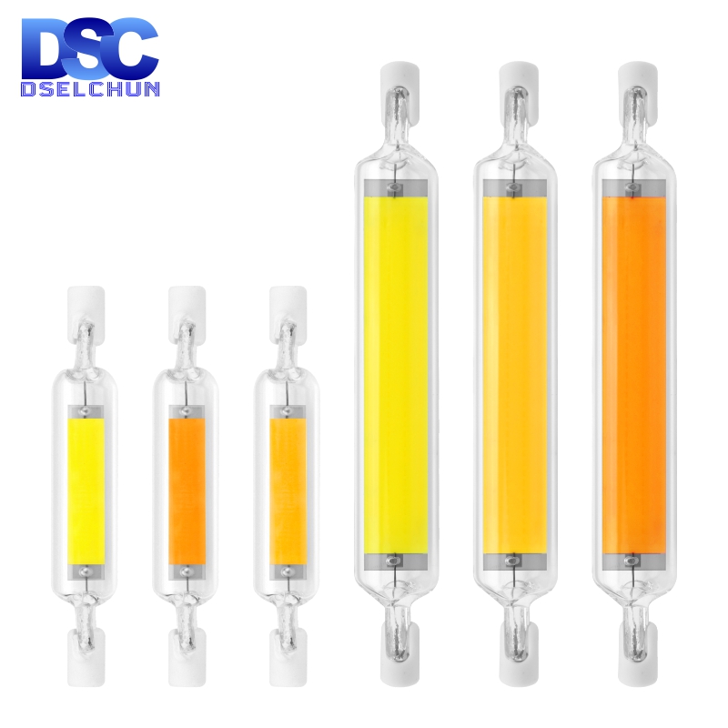 R7S LED 78mm 5W 8W R7S projecteur 118mm 10W 20W 220V 230V 240V COB lampe ampoule Tube de verre remplacer 30W 50W 100W lampe halogène lumière