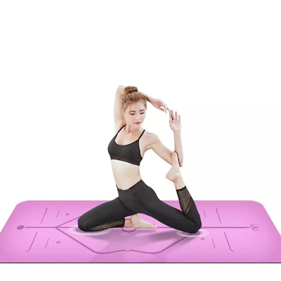 Tpe Yoga Mat Antislip Sport Oefening Pad Met Positie Lijn Voor Beginner Mat Milieu Tapijt Fitness Gymnastiek Yoga matten