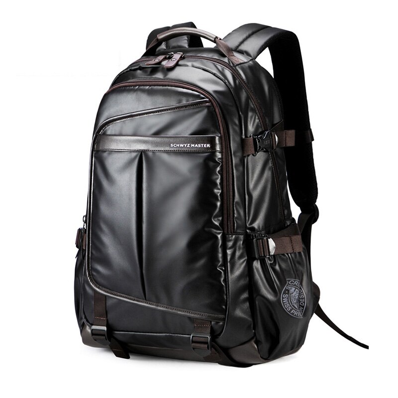 Men's Backpack Waterproof laptop bagback multifunction Business bag Travel Bags computer backpack synthetic leather: Default Title
