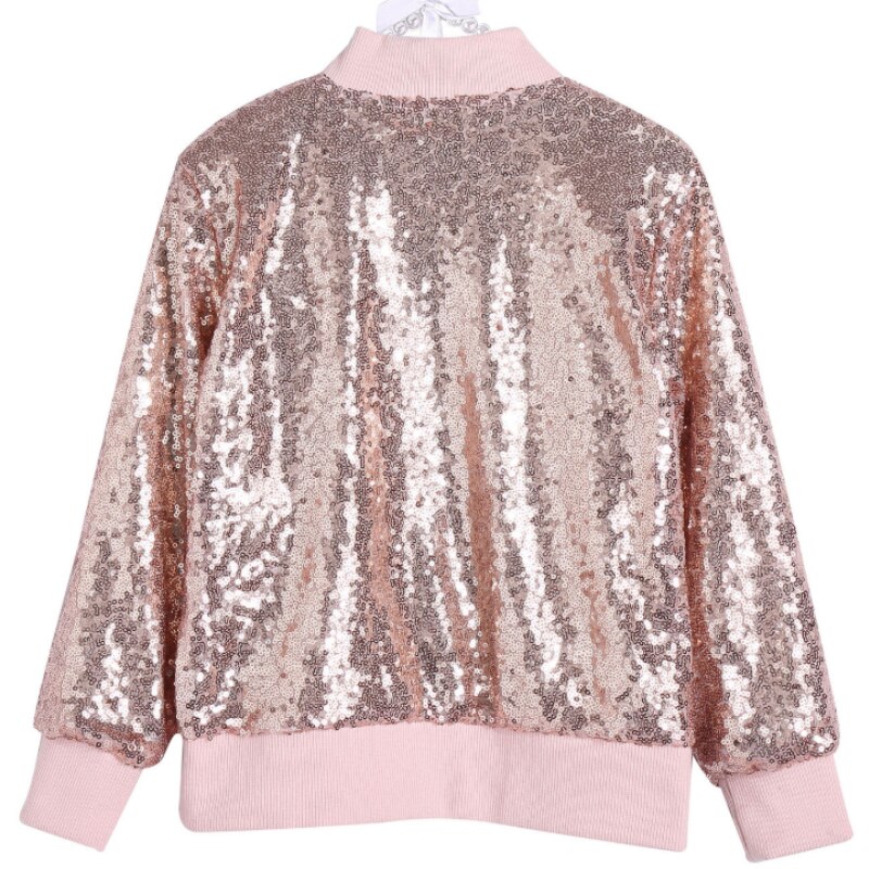 Veste à manches longues en coton pour filles, manteau solide et brillant, vêtements d'extérieur pour enfants, printemps-automne