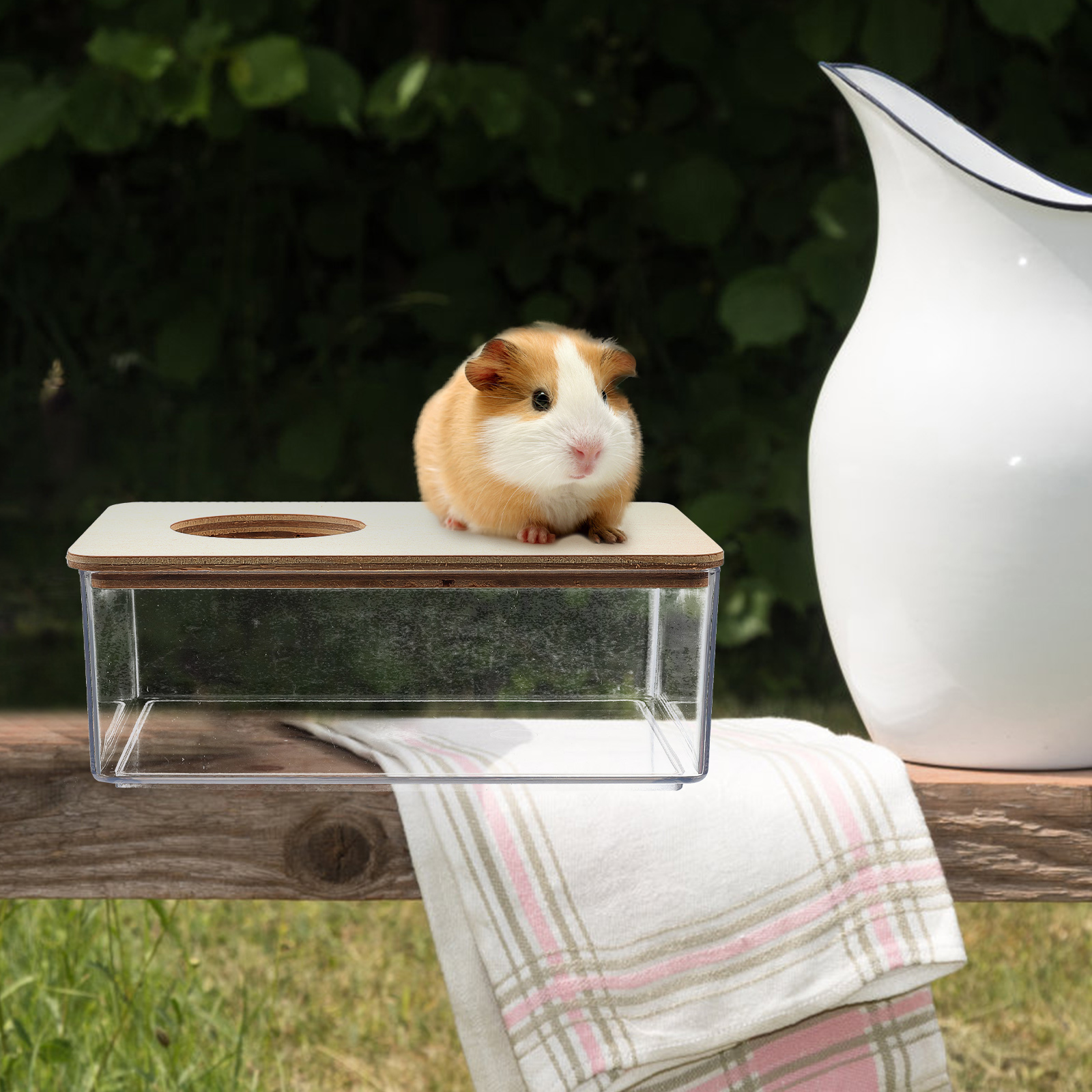 Baignoire transparente en acrylique pour Hamster, salle de bain quotidienne pour Chinchilla, bac à sable résistant à l'usure, Cages de baignoire réutilisables, fourniture pour petits animaux de compagnie