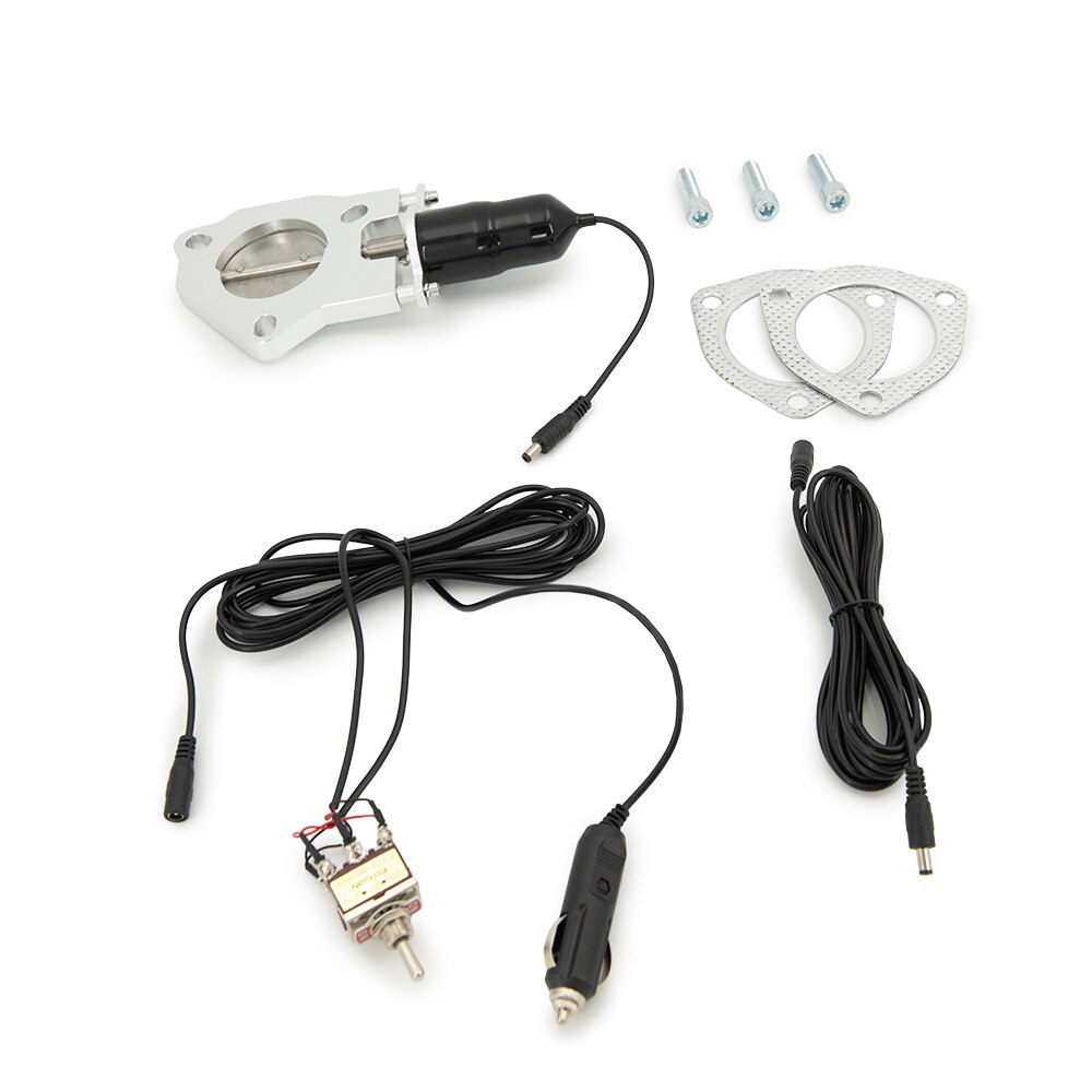 Universal 2.5in 3.0 inch Exhaust Billet electric exhaust valve butterfly valve for exhaust cutout system with switch button