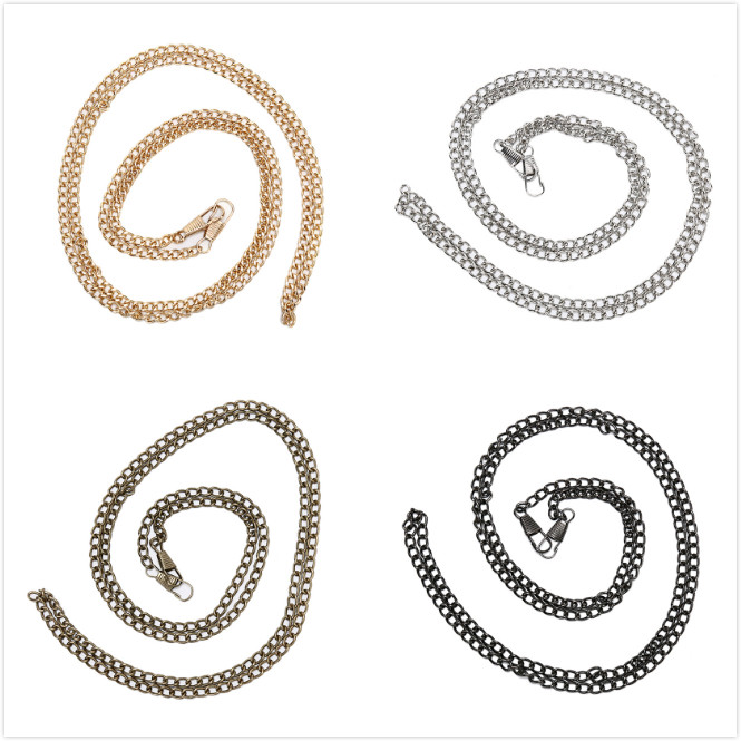 1pc veske metallkjeder for bag diy veske kjede med spenner skuldervesker stropper veskehåndtak bag deler &amp; tilbehør 120cm