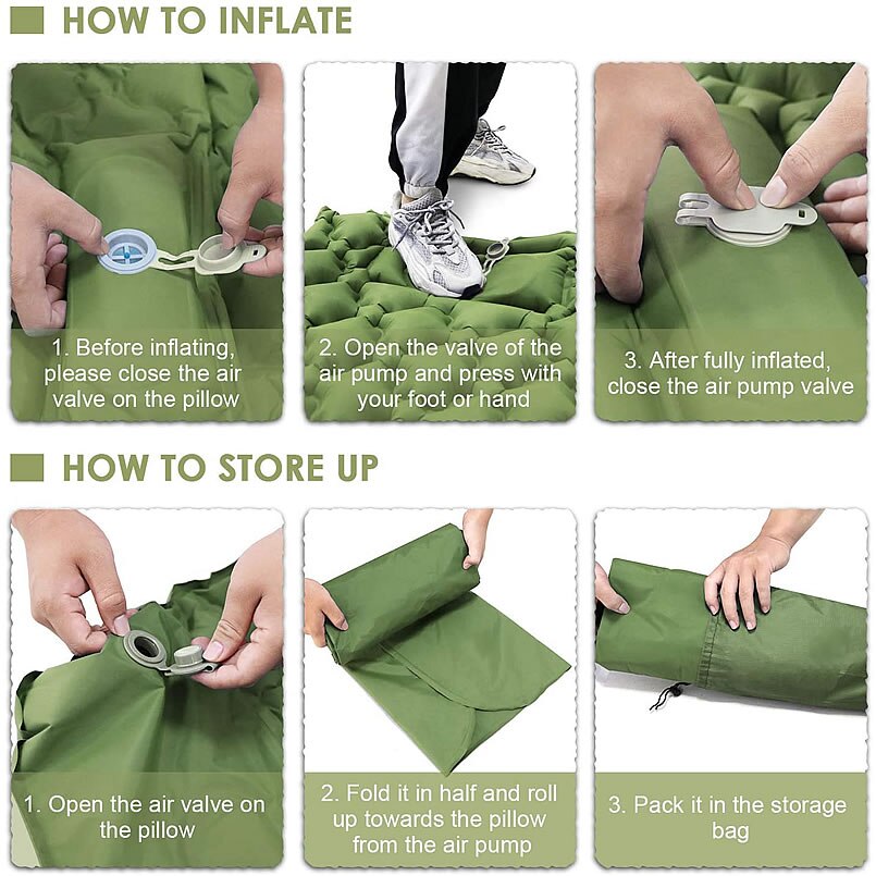 Camping Air matt mat Ultralight Inflatable mattress in tent hiking trekking Portable Travel Folding bed sleeping pad