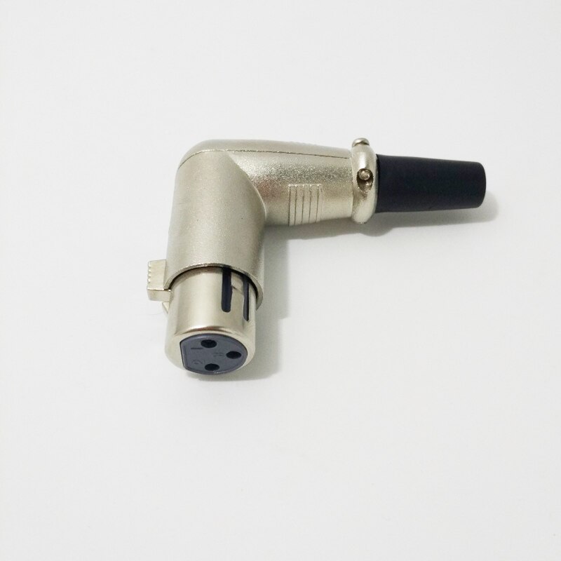 Right Angle 90 Degree Alloy Metal 3 Pin XLR Male Female plug Microphone Solder Audio Converter Plug for Microphone Plug: XLR Male D