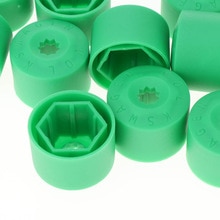 20 Green Plastic Wheel Lug Nut Caps - Replaces For VW Golf Bora Magotan