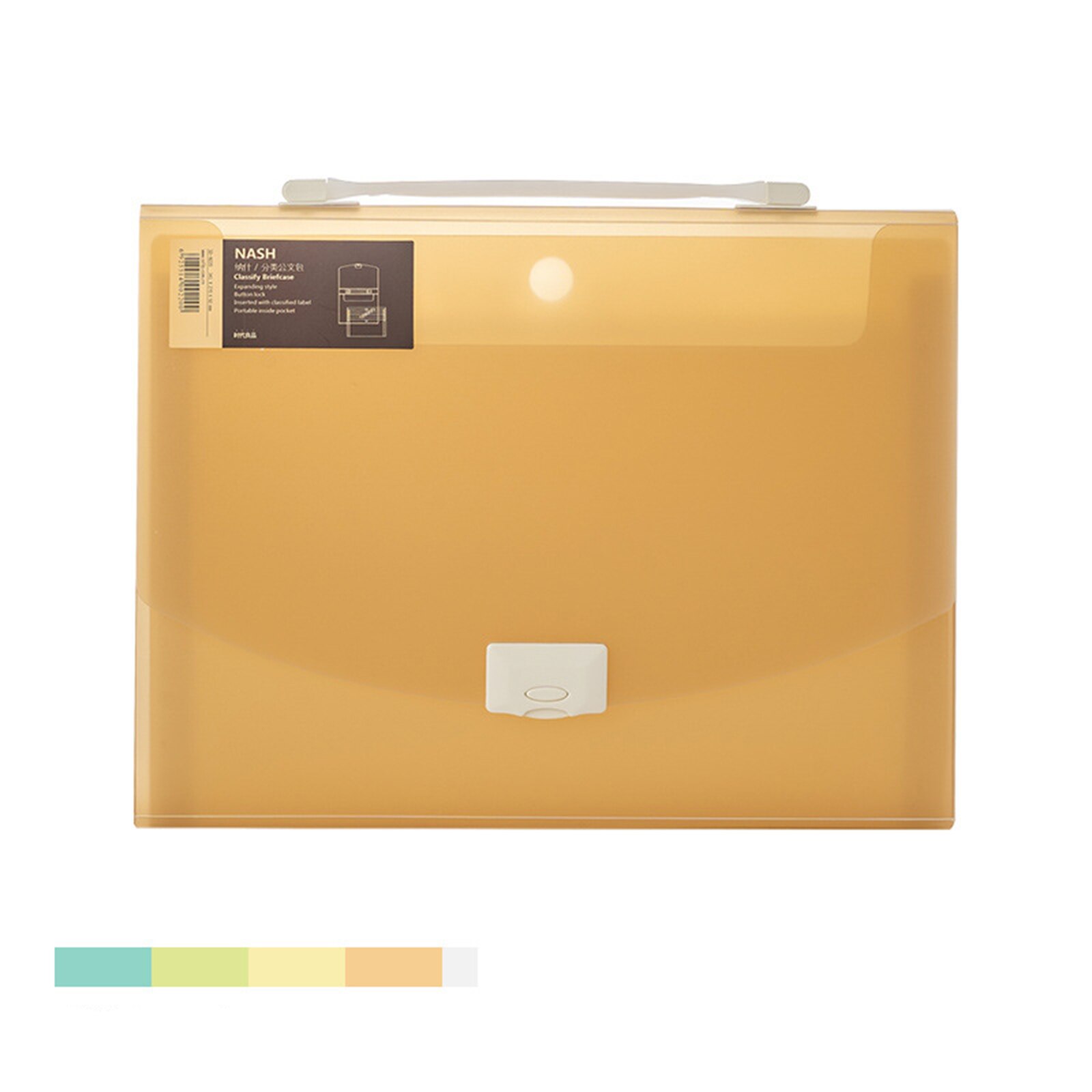 Portable Classification File Organ Bag 6 Compartment Waterproof Document Storage Briefcase Office Desktop Storage Supplies: A1  Yellow 