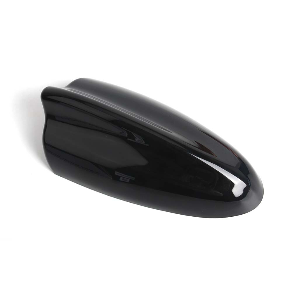 Antena de aleta universal para coche, radio especial para coche, antena de superaleta de tiburón, antenas de radio de coche especiales con pegatinas adhesivas 3M: Pearl Black