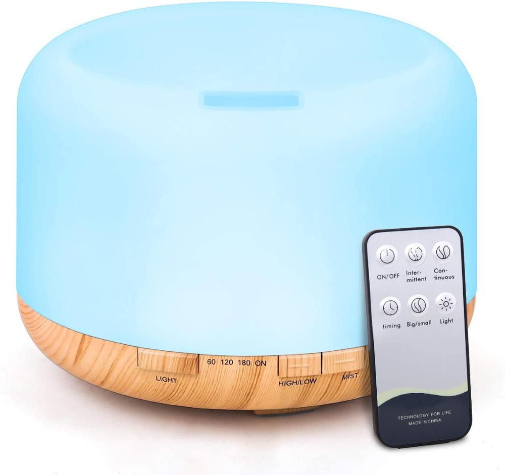 Air Humidifier Essential oil diffuser 300ML 500ML Ultrasonic Cool Mist Maker Fogger Humidifier LED Lamp Aroma Diffuser: 300ml A