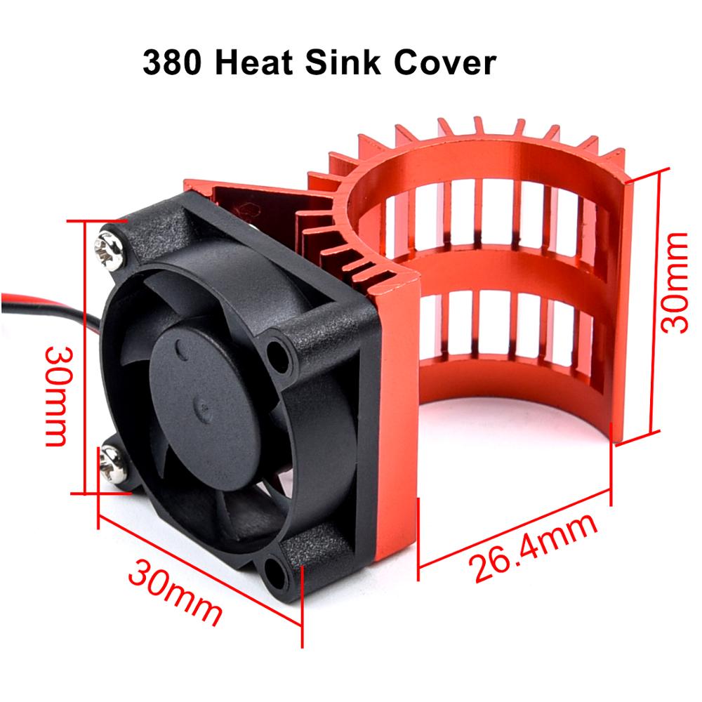 Bürstenlosen Motor- Kühlkörper + Lüfter Kühlung 380/540 Kühlkörper Abdeckung Elektrische Motor- Für RC modell Auto HSP 7014