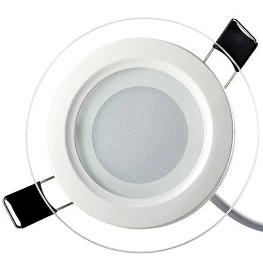 High Brightness Smart Dimmable LED Glass Downlight Round Shape Glass Panel Lights Ceiling Recessed Lamps 6/12/15W