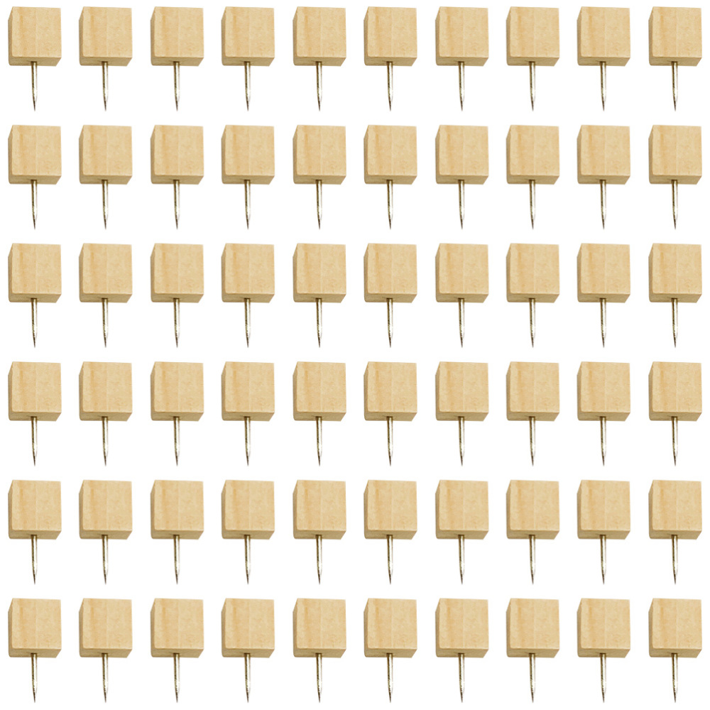 75Pcs Hout Punaise Punaise Stud Decoratieve Diy Tool Briefpapier (Willekeurige Stijl): Default Title