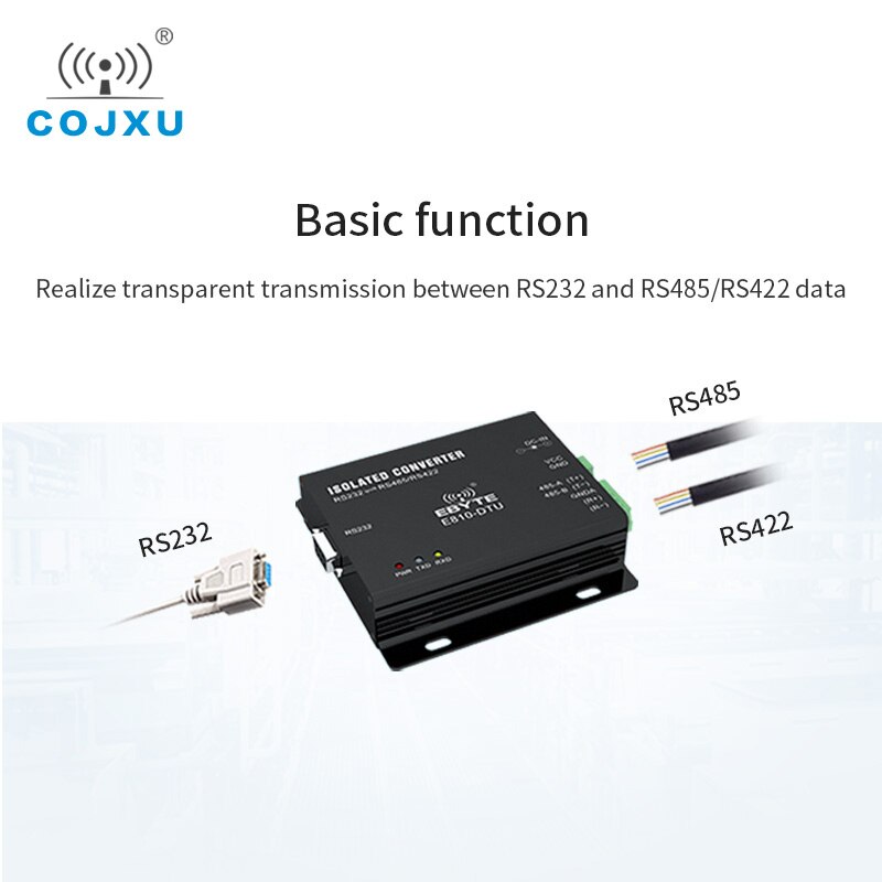 RS232 Om RS485/RS422 Draadloze Transparante Transmissie Cojxu E810-DTU (Rs) Lange Afstand Server Poort Converter Voltage Bescherming