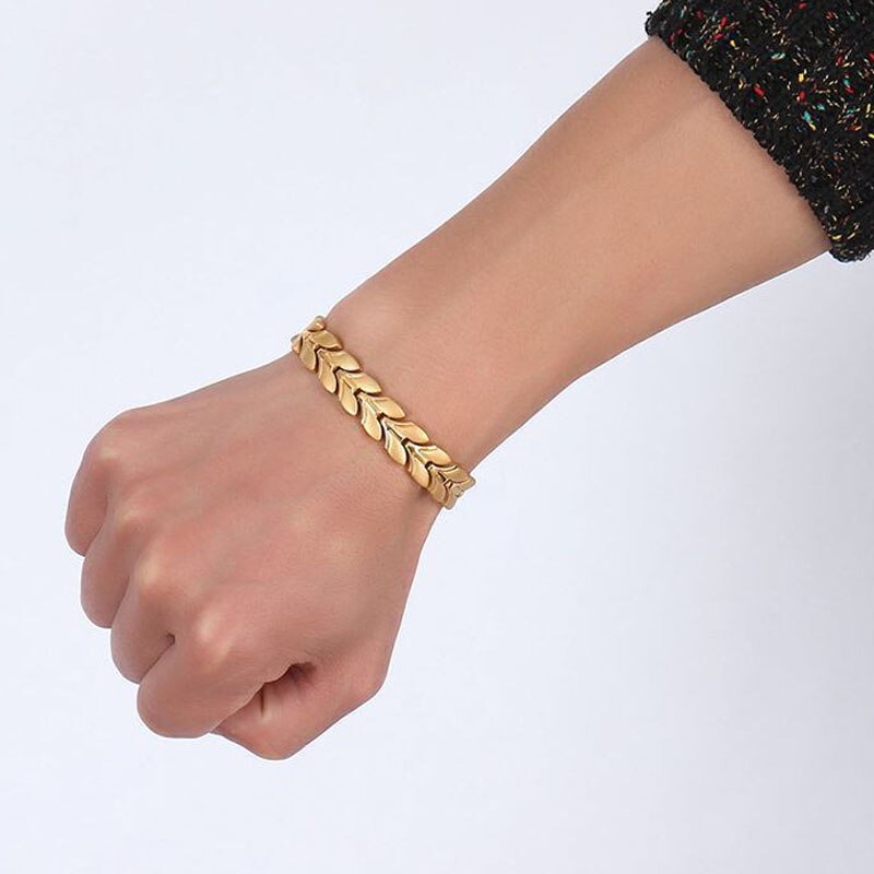 99.99% Pure Germanium Gezondheid Armband Voor Mannen Vrouwen Korea Populaire Rvs Magnetische Toermalijn Energie Power Sieraden