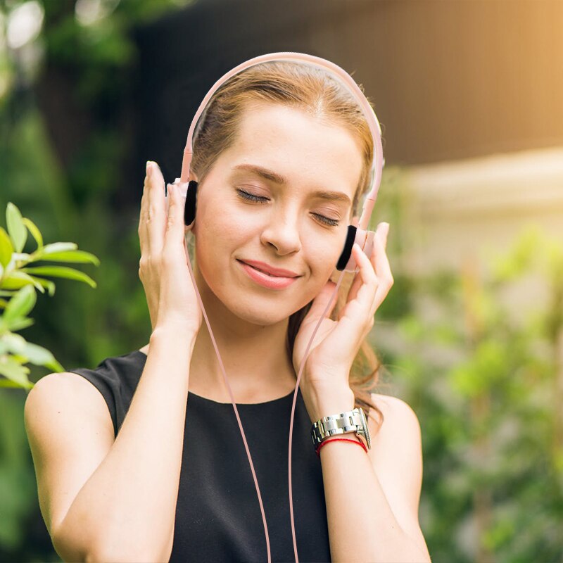 Schattige kattenkoptelefoon, over-ear muis, stereo hoofdtelefoon met microfoon, kinder-dochter oordopjes, headset met retailverpakking